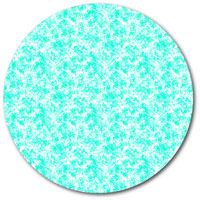 Turquoise Watercolor Round Shape with Shadow