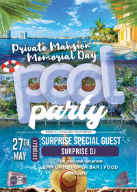 POOL PARTY FLYER DESIGN