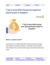 MoM approved payroll system Singapore