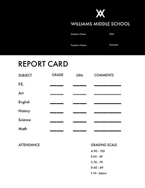 Free Report Card Templates Adobe Spark