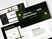 Cryptic - Cryptocurrency Wallet Landing Page Design