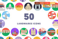 50 Landmarks Icons