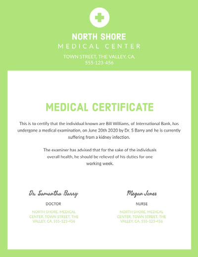 fake medical certificate template download