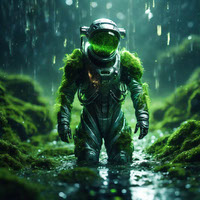 Astronaut in dew