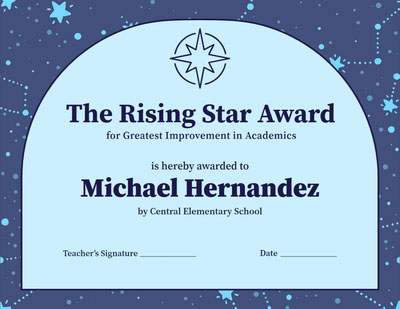 modèle de certificat de récompense de service