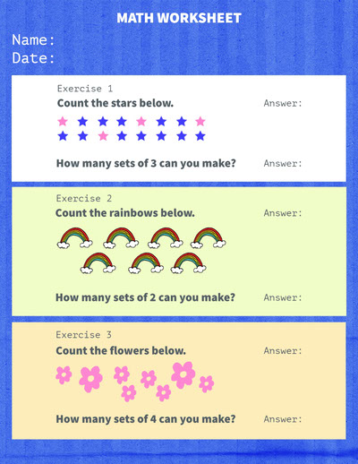 Free Math Worksheet Templates