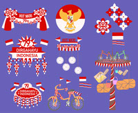 Indonesia Independence Day Festival Vector Art