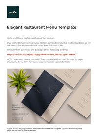 Elegant menu template