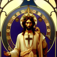 Edit Jesus Christ - AI - Art Nouveau - B