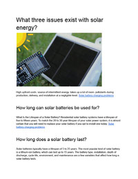 Solar battery charging problems