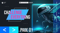 Futuristic Gaming Landing Hero Page Design
