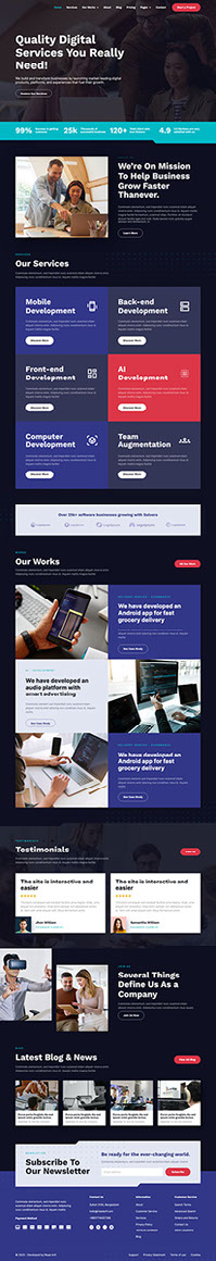 Web & Mobile Development Service Website | WordPress :: Behance