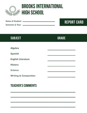 Free Report Card Templates Adobe Spark