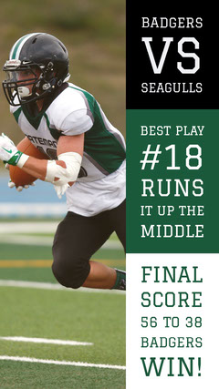 Free Customizable Templates For Football Adobe Spark