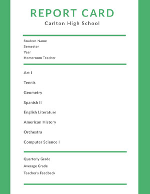 Free Report Card Templates Adobe Spark