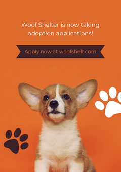 Customizable Dog Adoption Flyer Templates Adobe Spark