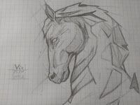 Stallion bust sketch