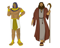 Pharaoh Ramses II and Moses