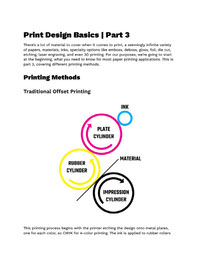 Print Design Basics - Part 3 - Printing Methods