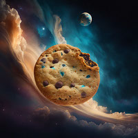 Cookies Floating in space