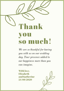 Free Wedding Thank You Card Templates Adobe Spark