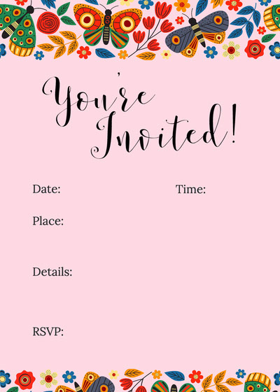 Blank invitations cheap