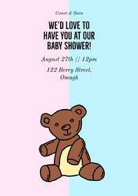 teddy bear baby shower invitations online