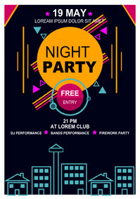 Night Party Brochure Template