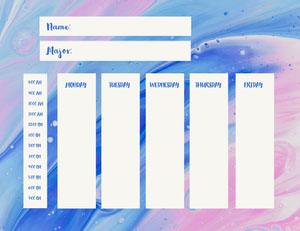 Free College Schedule Maker Create Class Schedules With Online Templates Adobe Spark