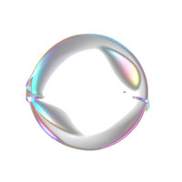 AI Generated 3d chromatic bubble 1