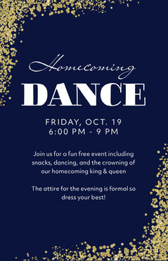 Customizable School Dance Flyer Templates Adobe Spark