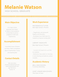 Free High School Resumes For College Adobe Spark