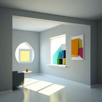 Living Space with a Burst of Colours - A Perfect Balance of Simplicity and Vibrance