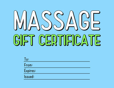 Massage sale gift certificate