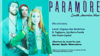 Anuncio show Paramore