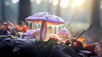 mushroom and lighting