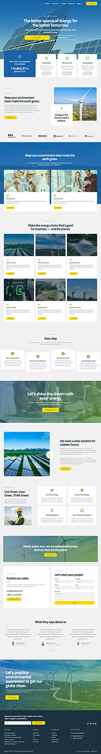 Green Energy and Technology Company Website