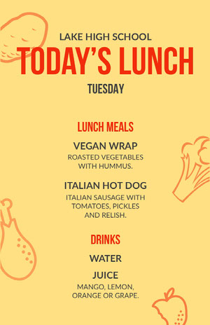 Free Menu Templates Adobe Spark