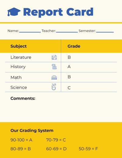 Free Online Customizable Report Card Maker | Adobe Express