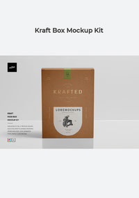 Kraft Box Mockup Kit