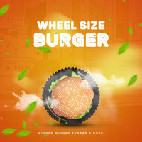 Creative burger social media post design