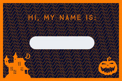Free Customizable Halloween Party Name Tag Adobe Spark