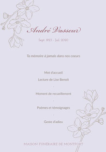Modele De Livret Pour Des Funerailles Adobe Spark