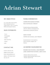 Free High School Resumes For College Adobe Spark