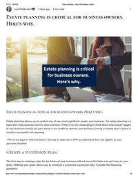Estate planning for business owners