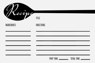 Free Recipe Card Templates Printable Adobe Spark