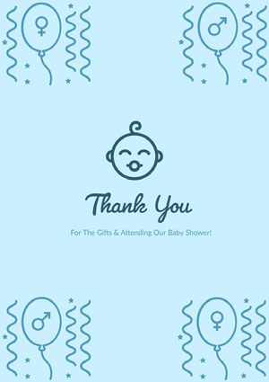 Free Baby Shower Thank You Cards Templates Adobe Spark