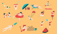 Summer Holiday Hi-Res Digital Print