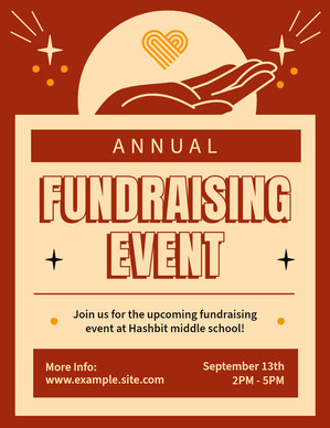 Red Annual Fundraising Event Flyer