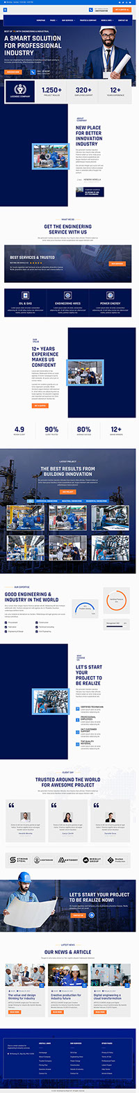 Engineering & Industrial Company website | Wordpress on Behance